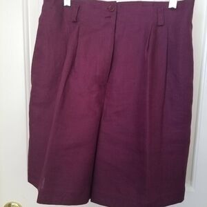 Preview Collection Women’s Wine Red Bermuda Shorts Size 10 Casual Dressy